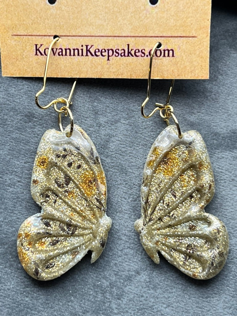 Gold & Brown Glitter Butterfly Wings