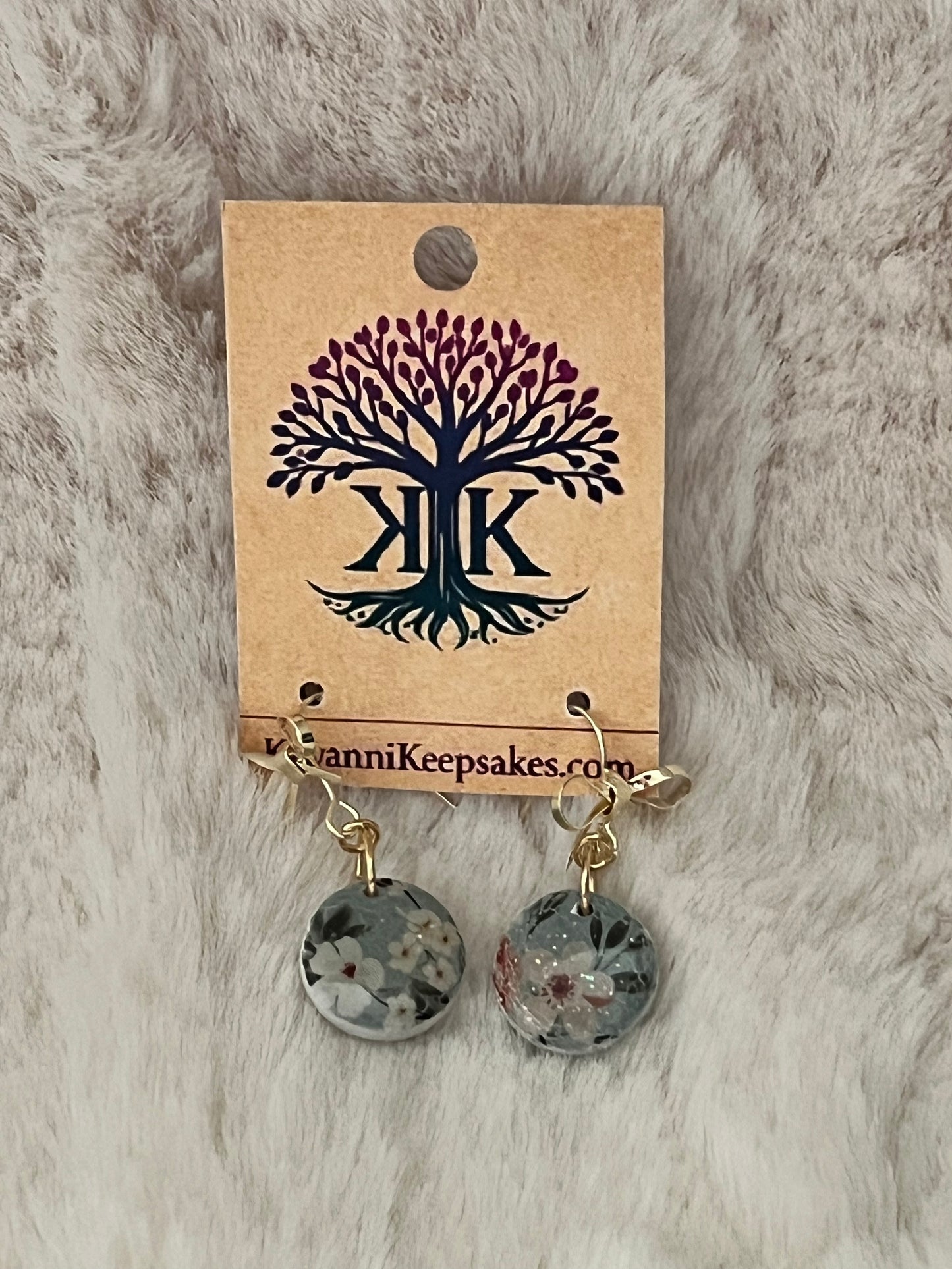 Floral Sphere Clay Earrings