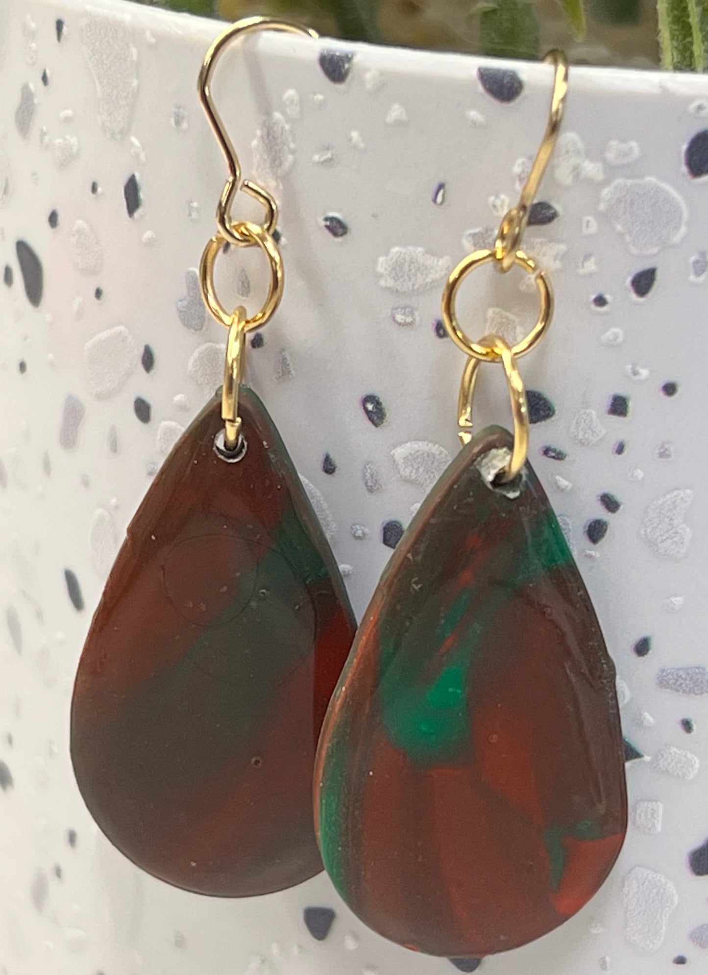 Marbled Teardrop Earrings