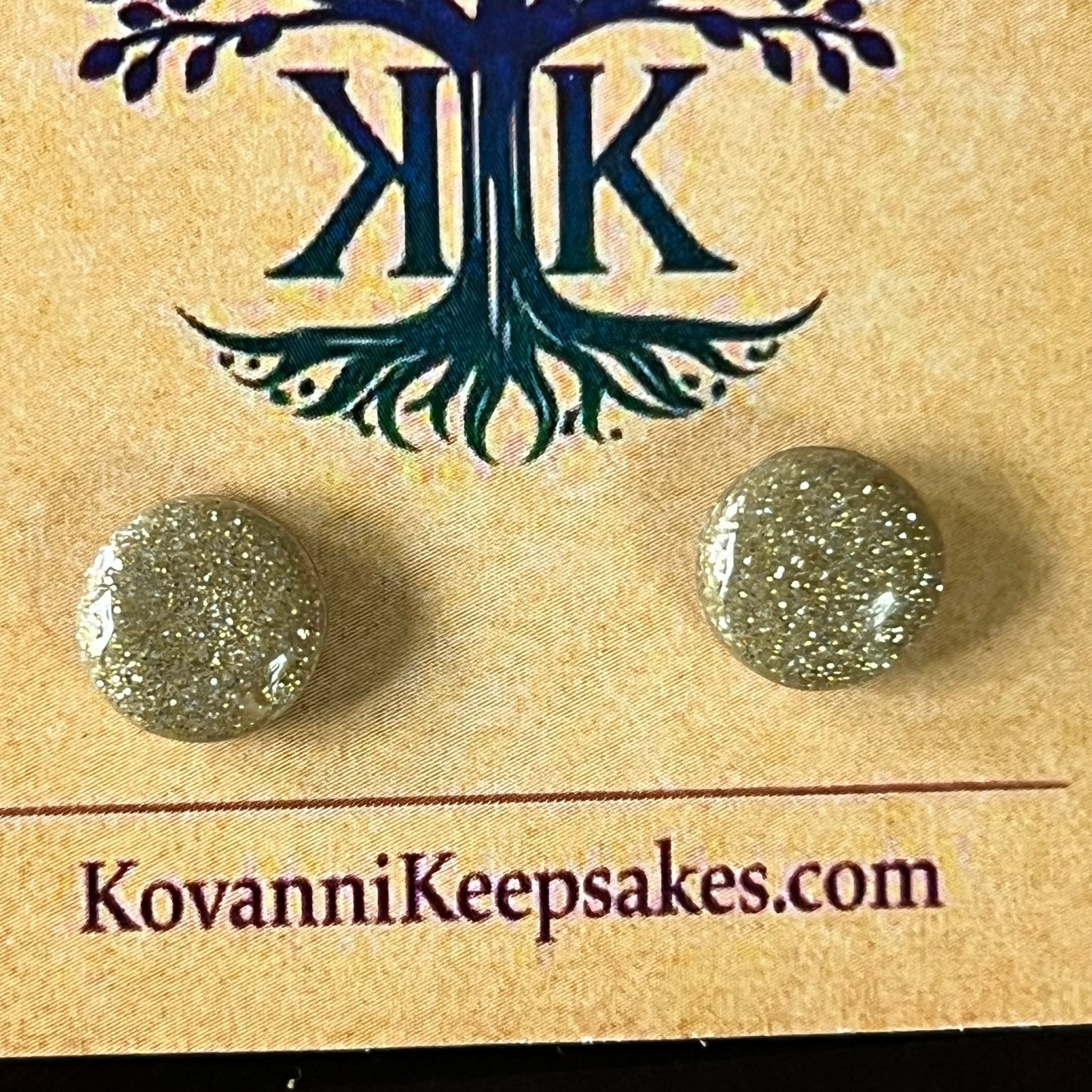 Gold Clay Stud Earrings
