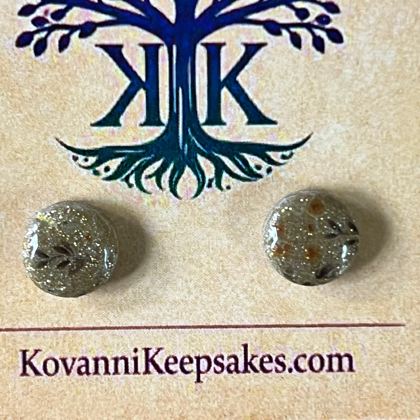Floral Resin Stud Earrings