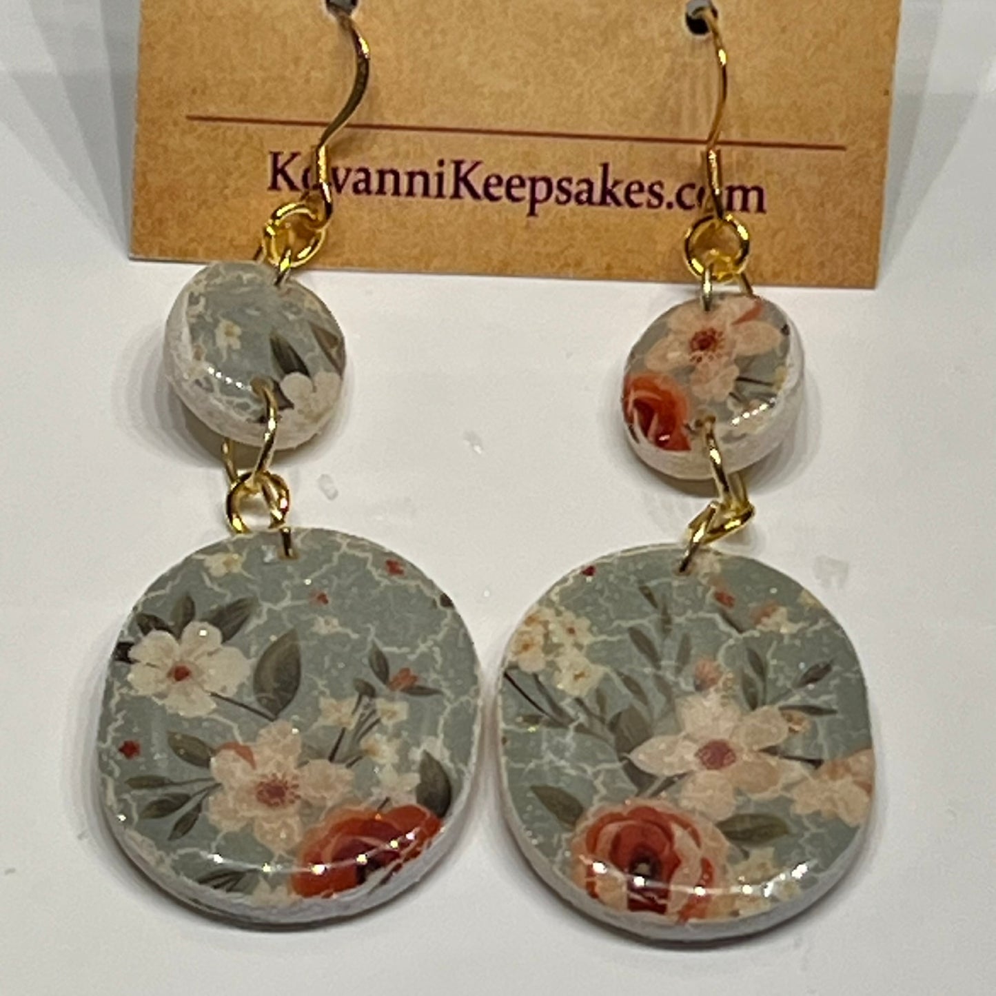 Floral Double‑Circle Dangles