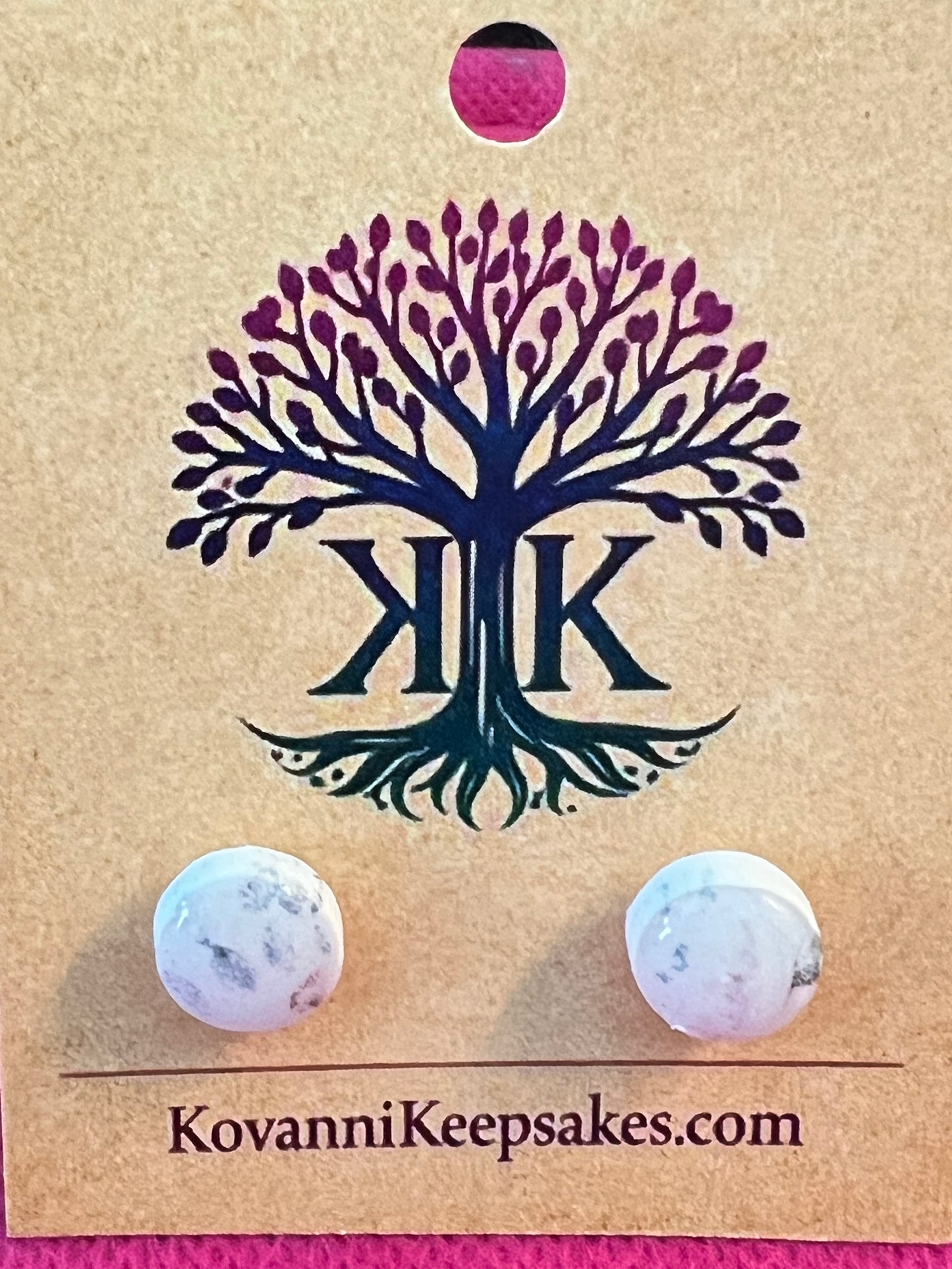 White & Soft Floral Stud Earrings