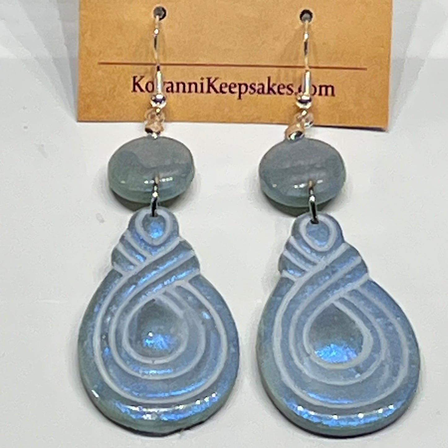 Iridescent Teardrop Dangles