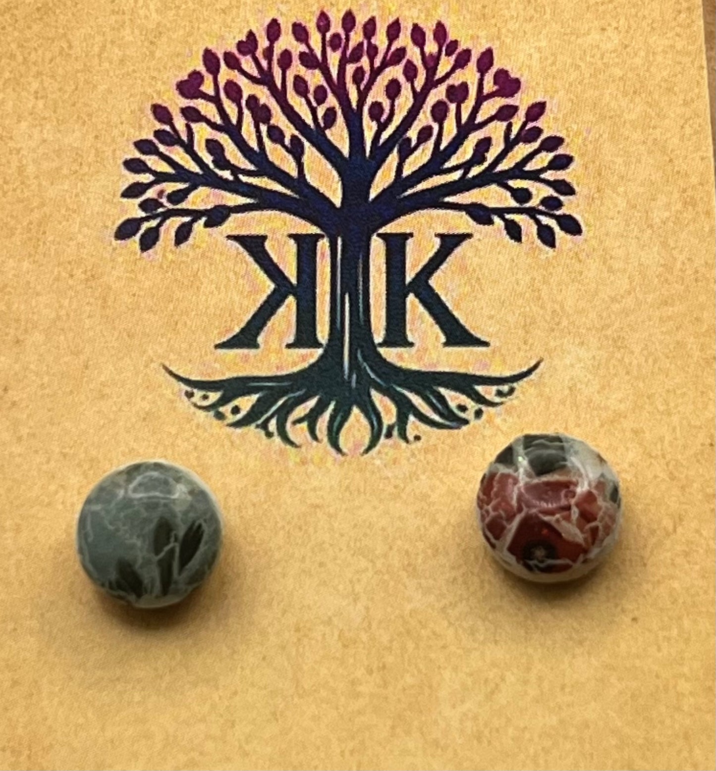 Floral Round Stud Earrings