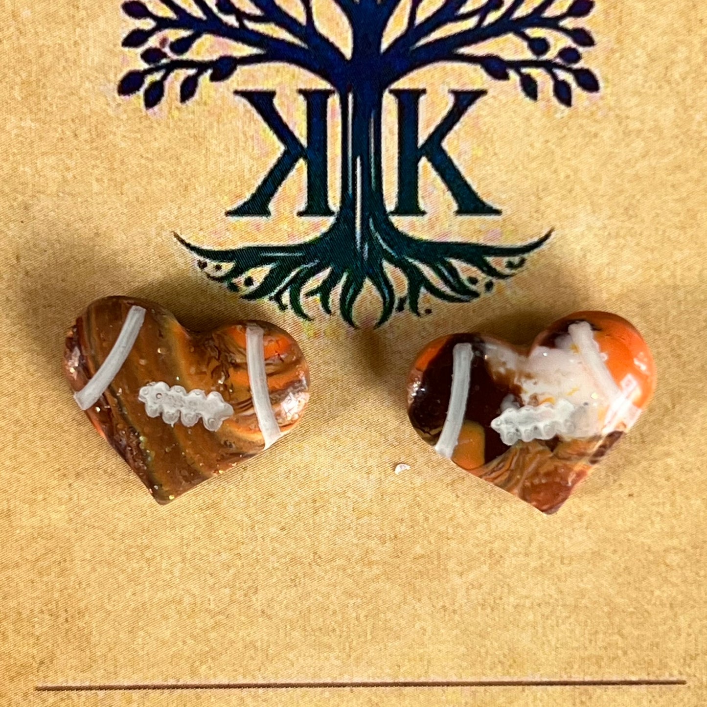 Browns‑Inspired Football Studs