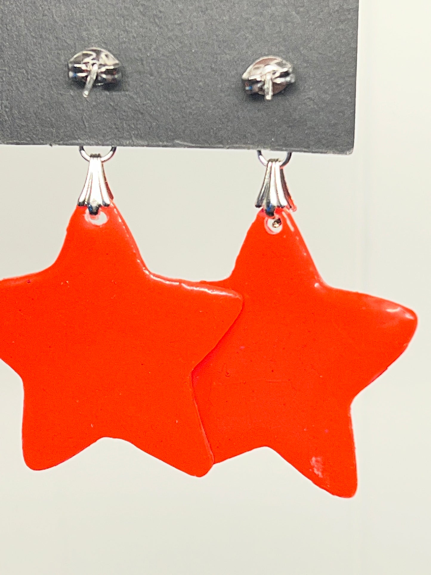Handcrafted Star Clay Earrings