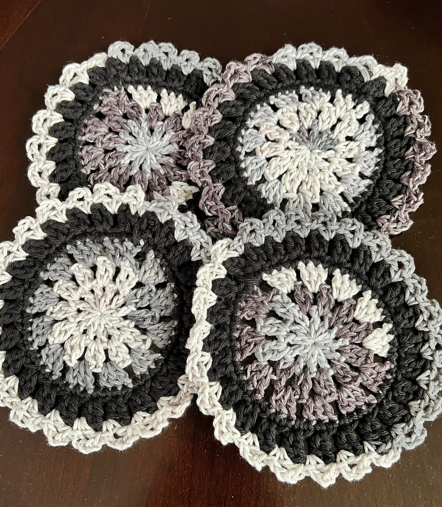 ☕ Neutral Marbled Coaster Set — 4 Pack