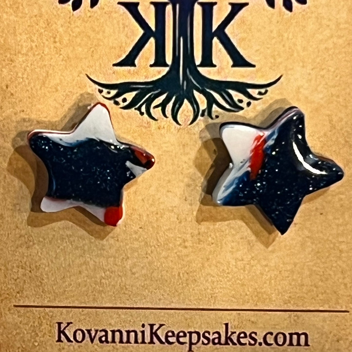 Patriotic Star Stud Earrings