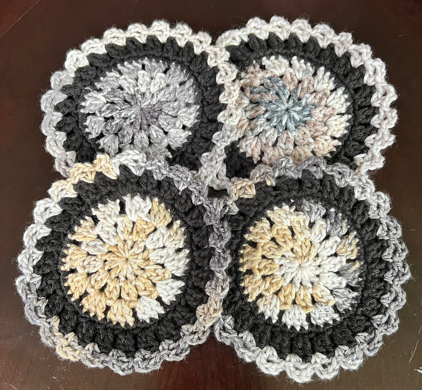 ☕ Neutral Marbled Coaster Set — 4 Pack