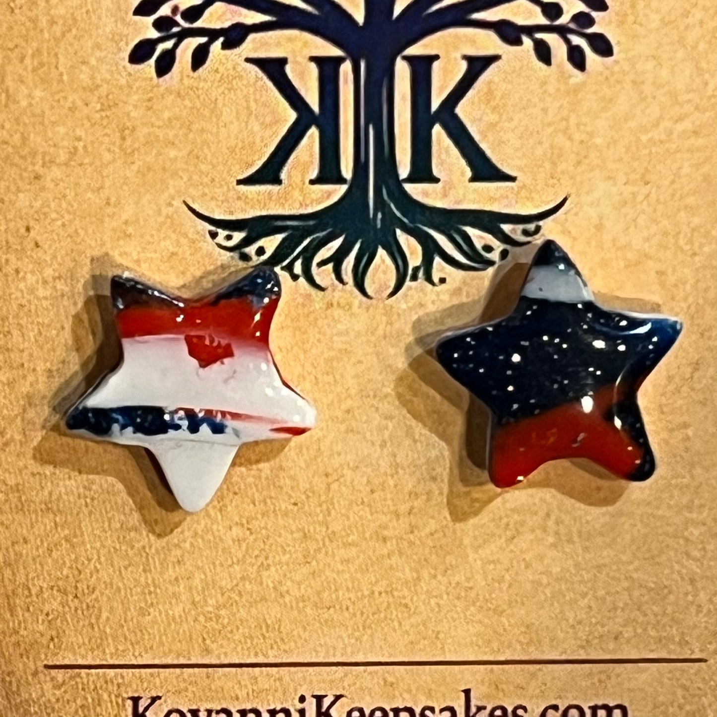 Patriotic Star Stud Earrings