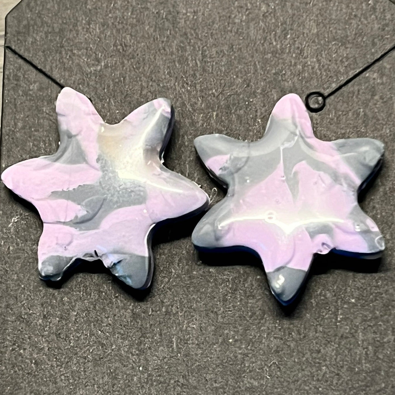 Handcrafted Star Clay Earrings