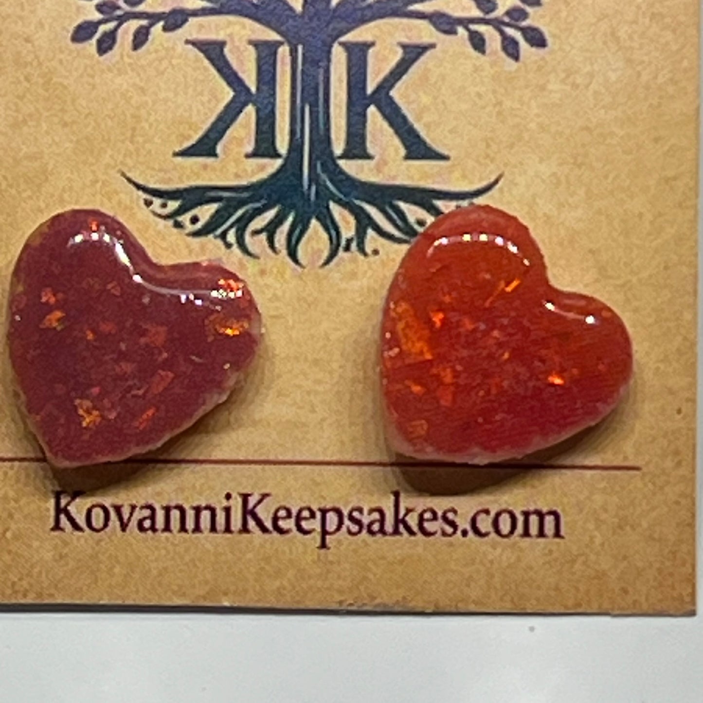 Iridescent Heart Studs