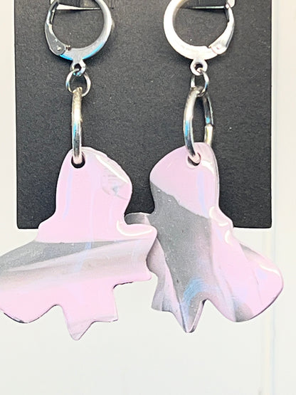 Handcrafted Bow Clay Earrings