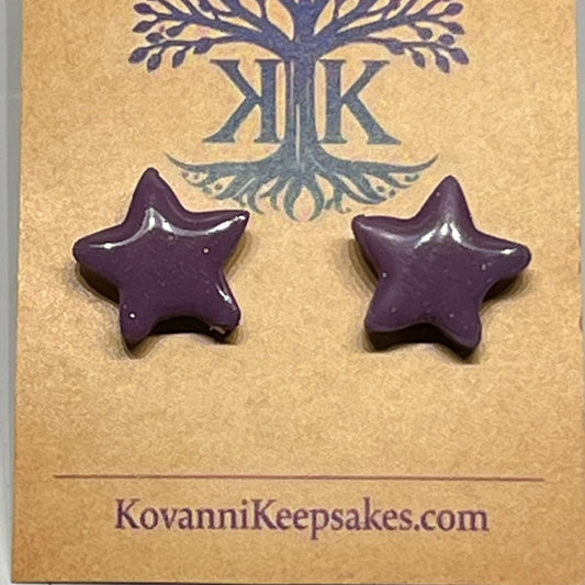 Purple Star Studs