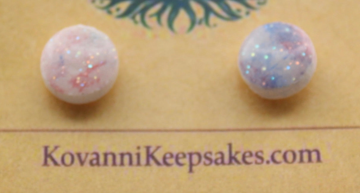 Pastel Glitter Studs