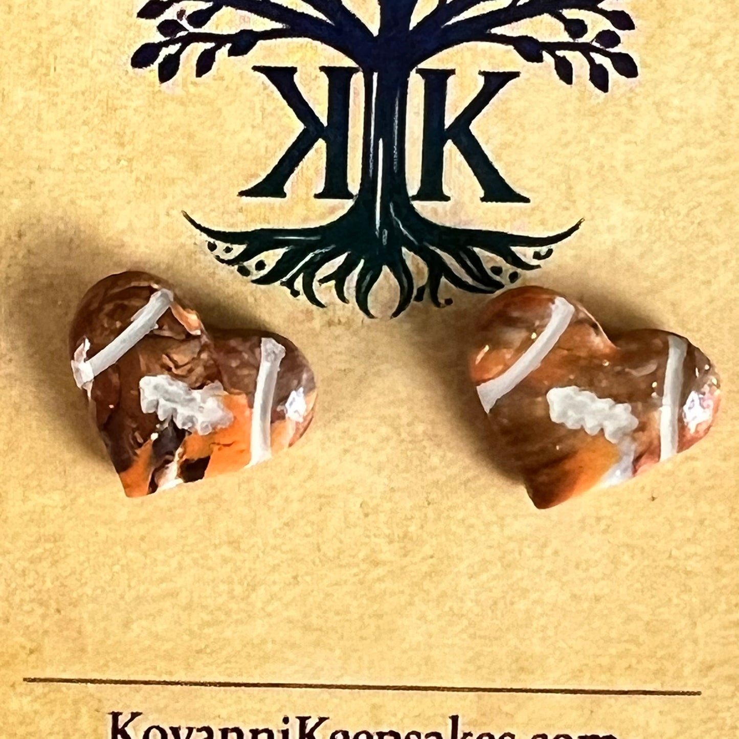 Browns‑Inspired Football Studs