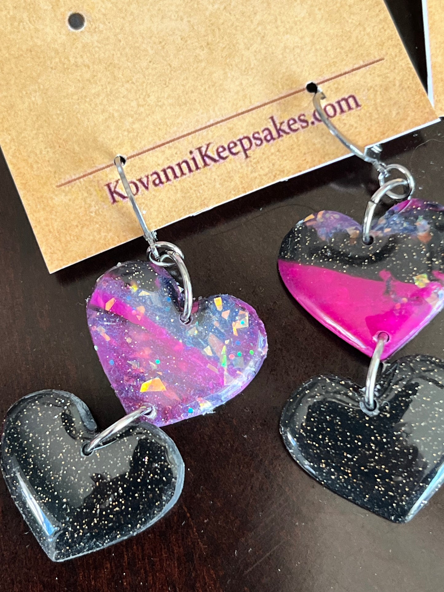 Handcrafted Heart Clay Earrings