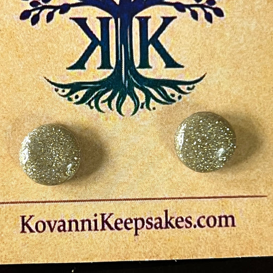 Gold Clay Stud Earrings