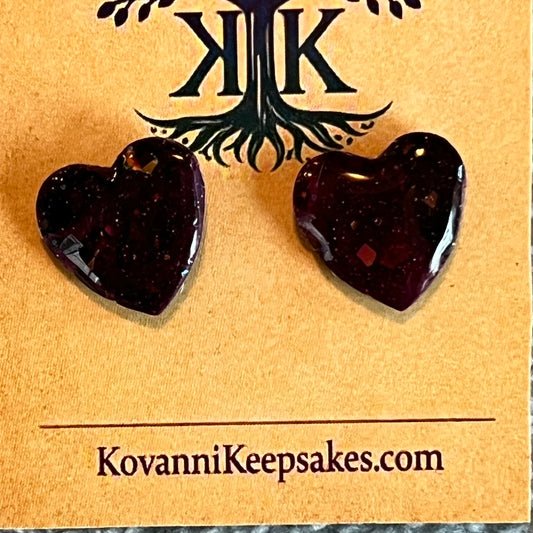 Handcrafted Heart Clay Earrings