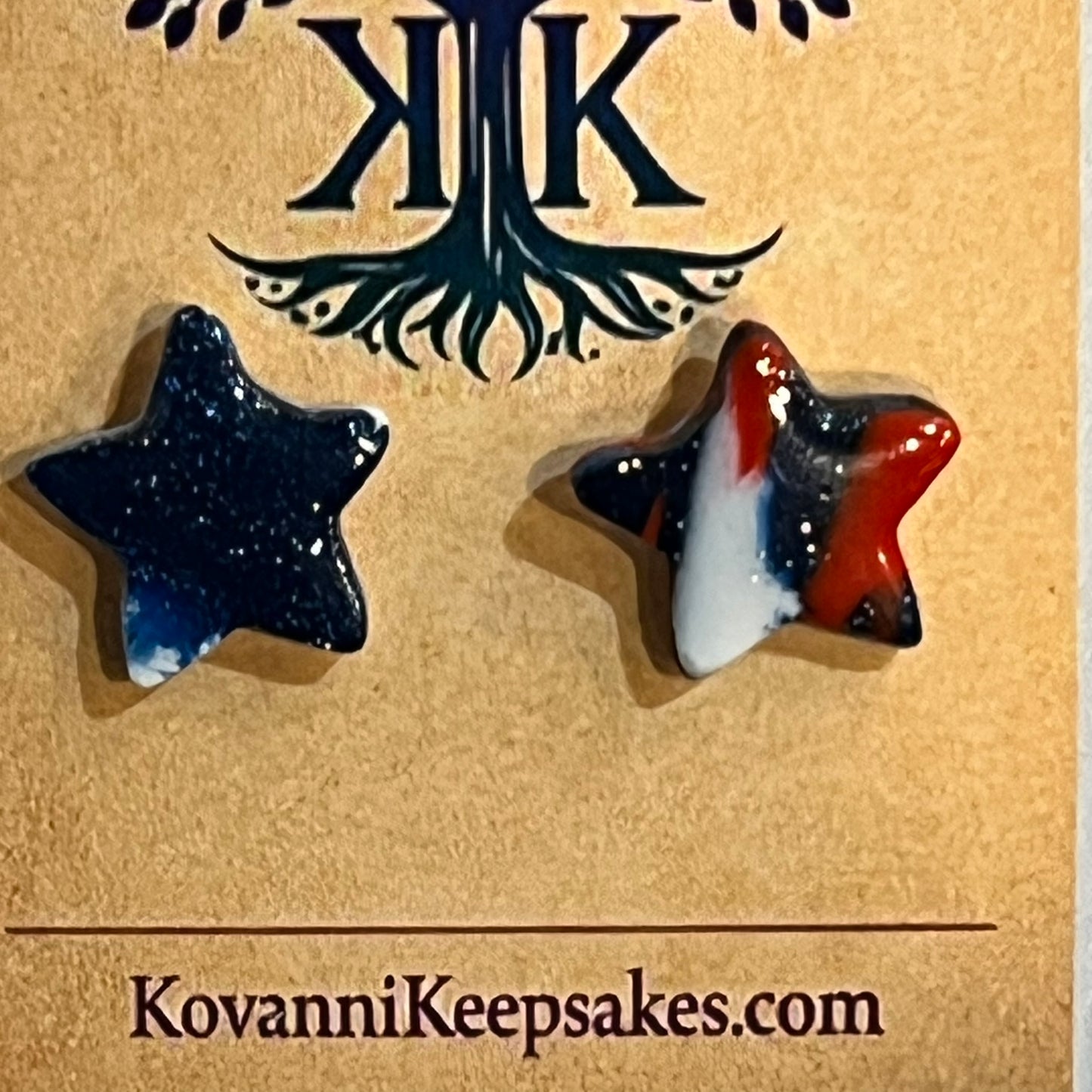 Patriotic Star Stud Earrings