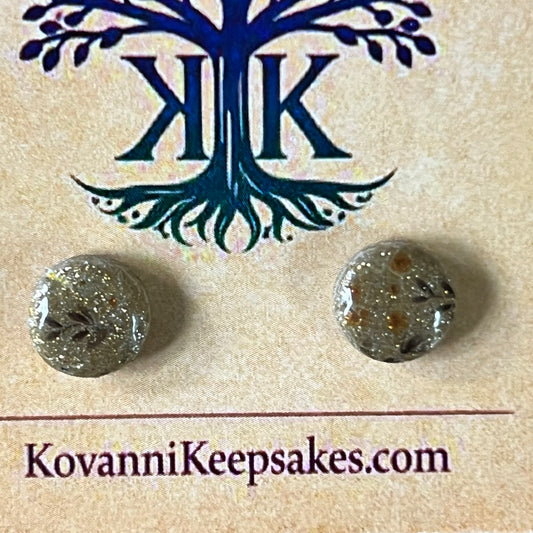 Floral Resin Stud Earrings
