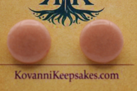 Soft Peach Round Studs