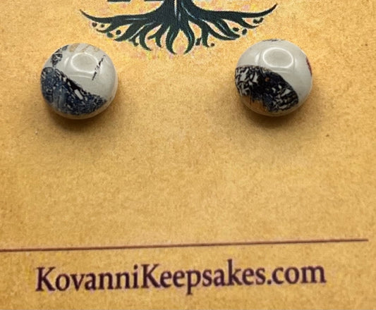 Butterfly Wing Round Earrings