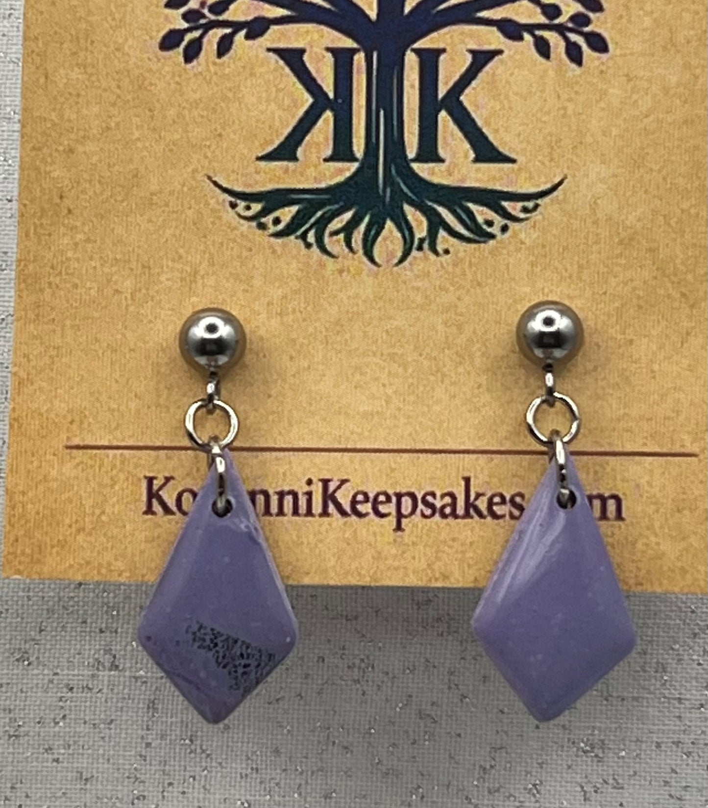 Purple Diamond Earrings