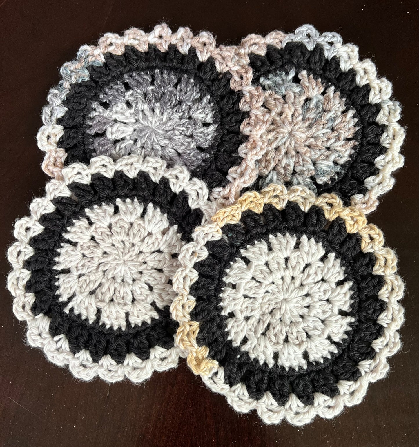 ☕ Neutral Marbled Coaster Set — 4 Pack