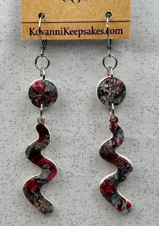 Marbled Wavy Earrings