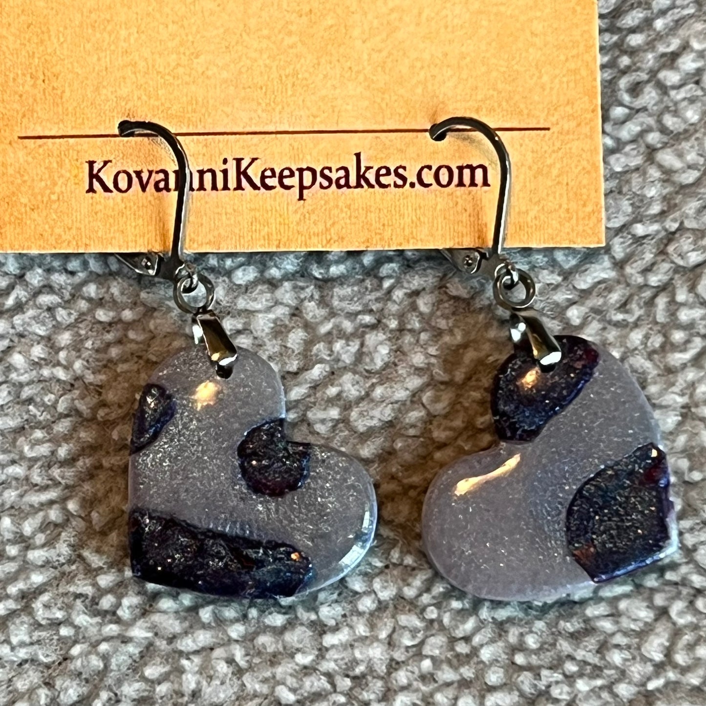 Handcrafted Heart Clay Earrings