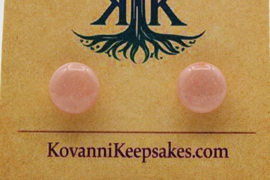 Soft Peach Round Studs