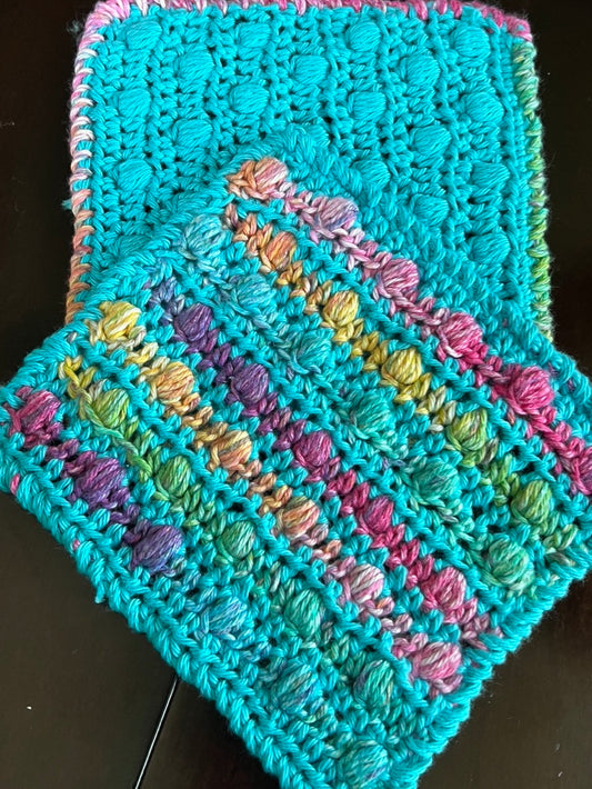🧶 Hand‑Crocheted Washcloths — 100% Cotton