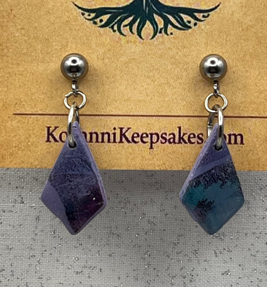 Purple Diamond Earrings
