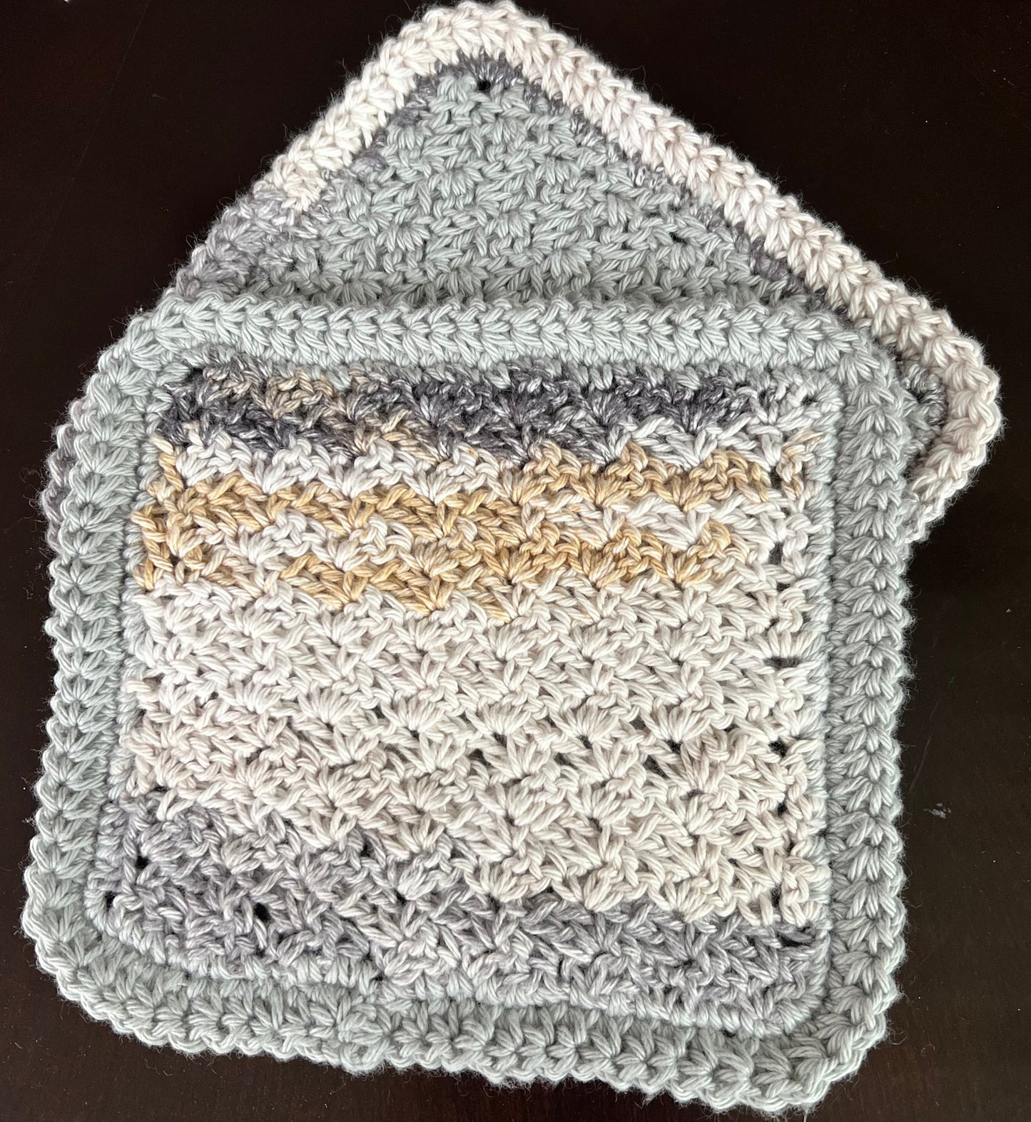 🧶 Hand‑Crocheted Washcloths — 100% Cotton