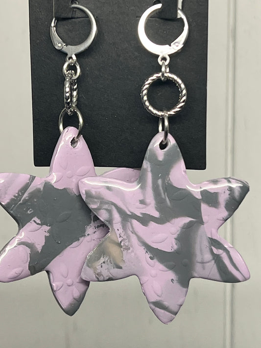 Handcrafted Star Clay Earrings