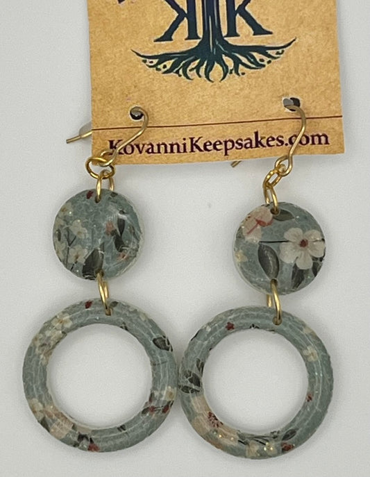 Floral Double‑Circle Earrings