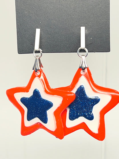 Handcrafted Star Clay Earrings