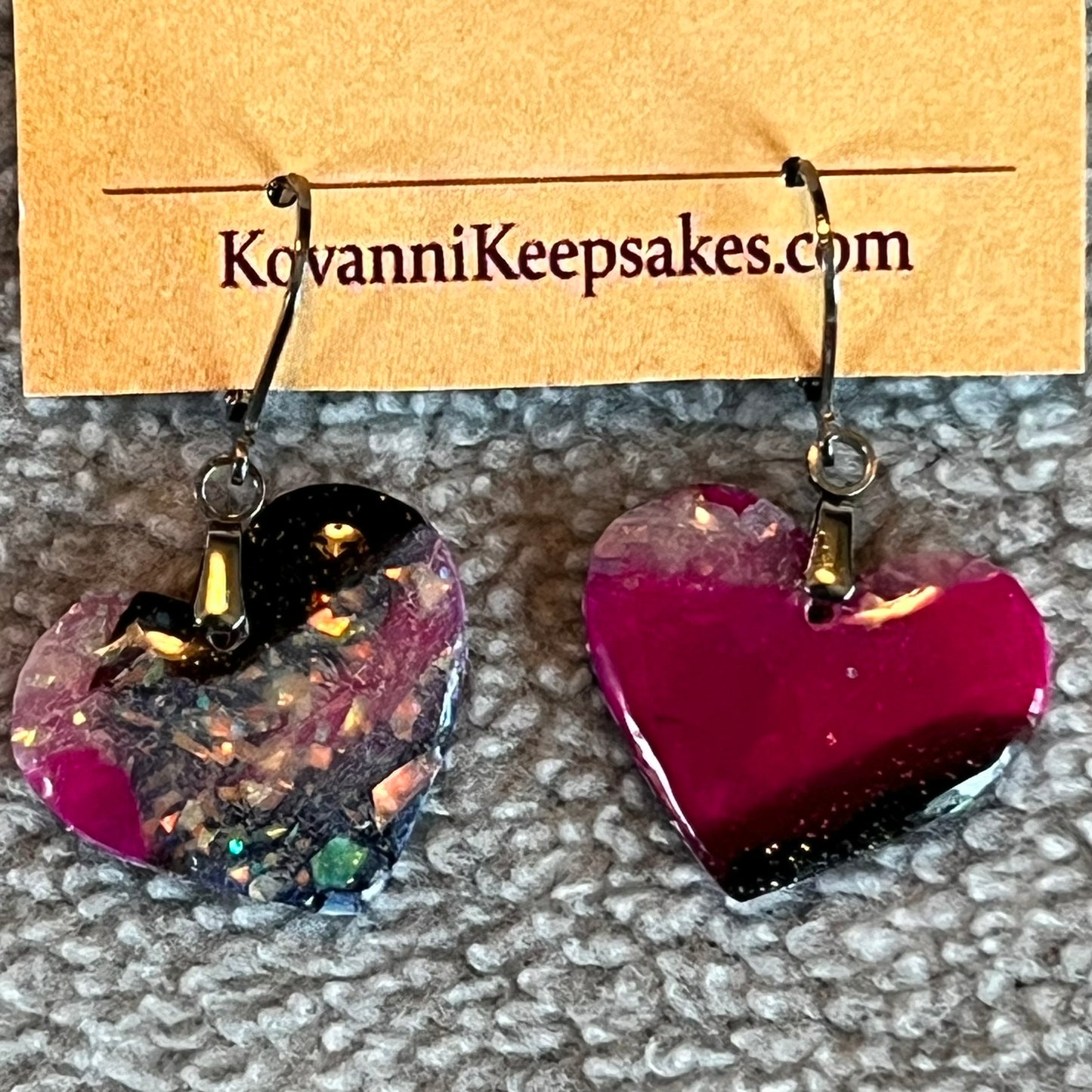 Handcrafted Heart Clay Earrings