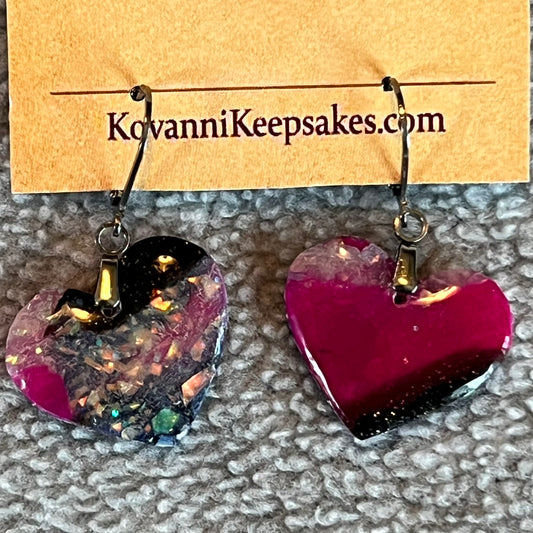 Handcrafted Heart Clay Earrings