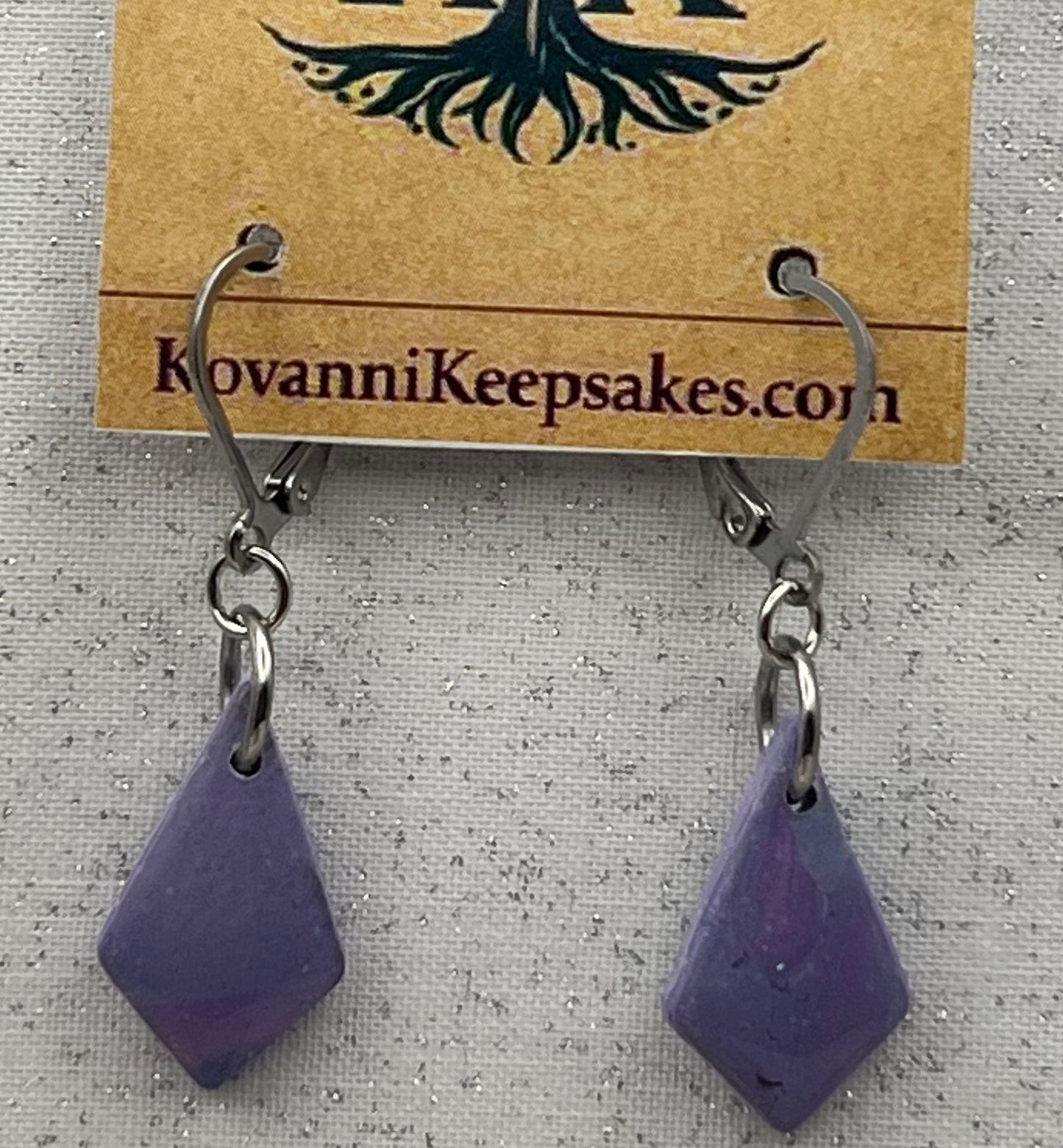 Purple Diamond Earrings