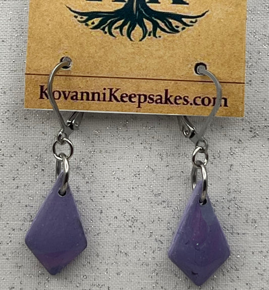Purple Diamond Earrings