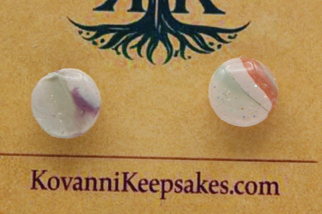 Multicolor Swirl Round Studs
