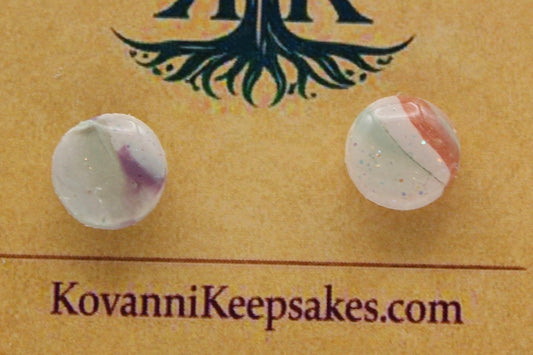 Multicolor Swirl Round Studs