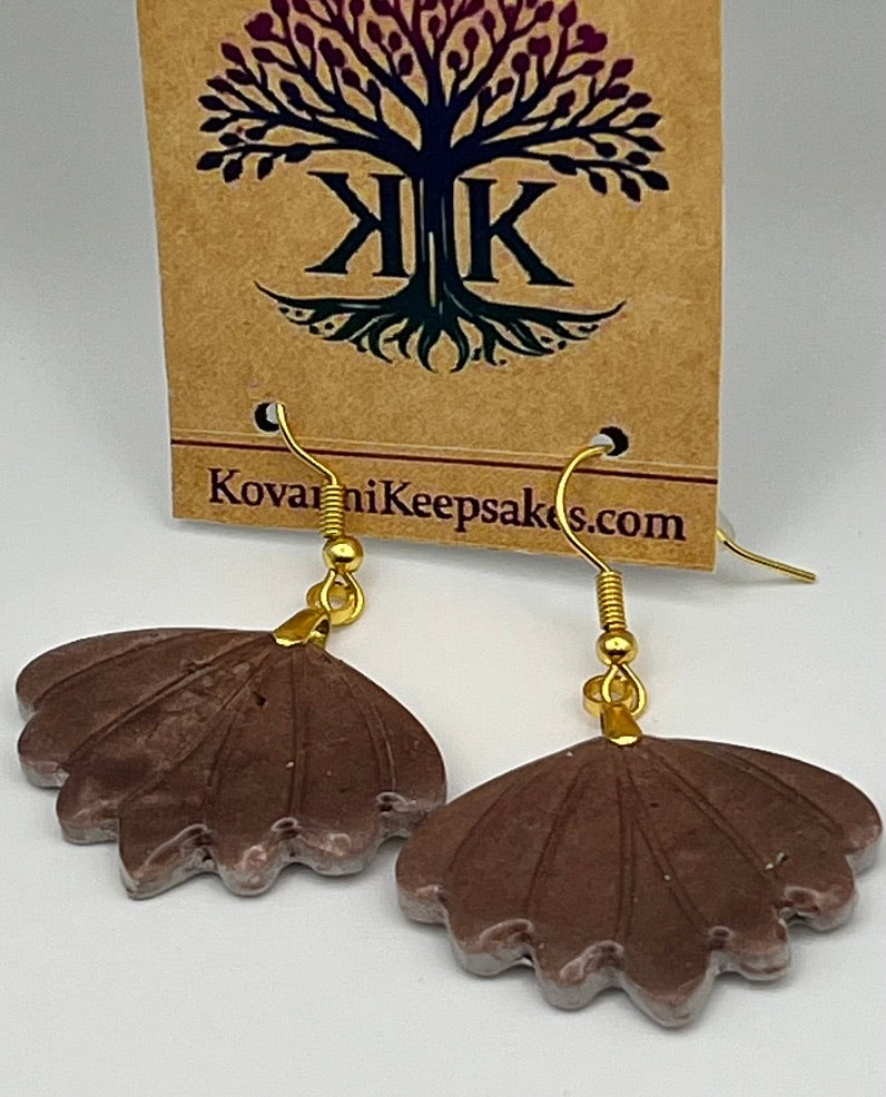 Brown Leaf Earrings