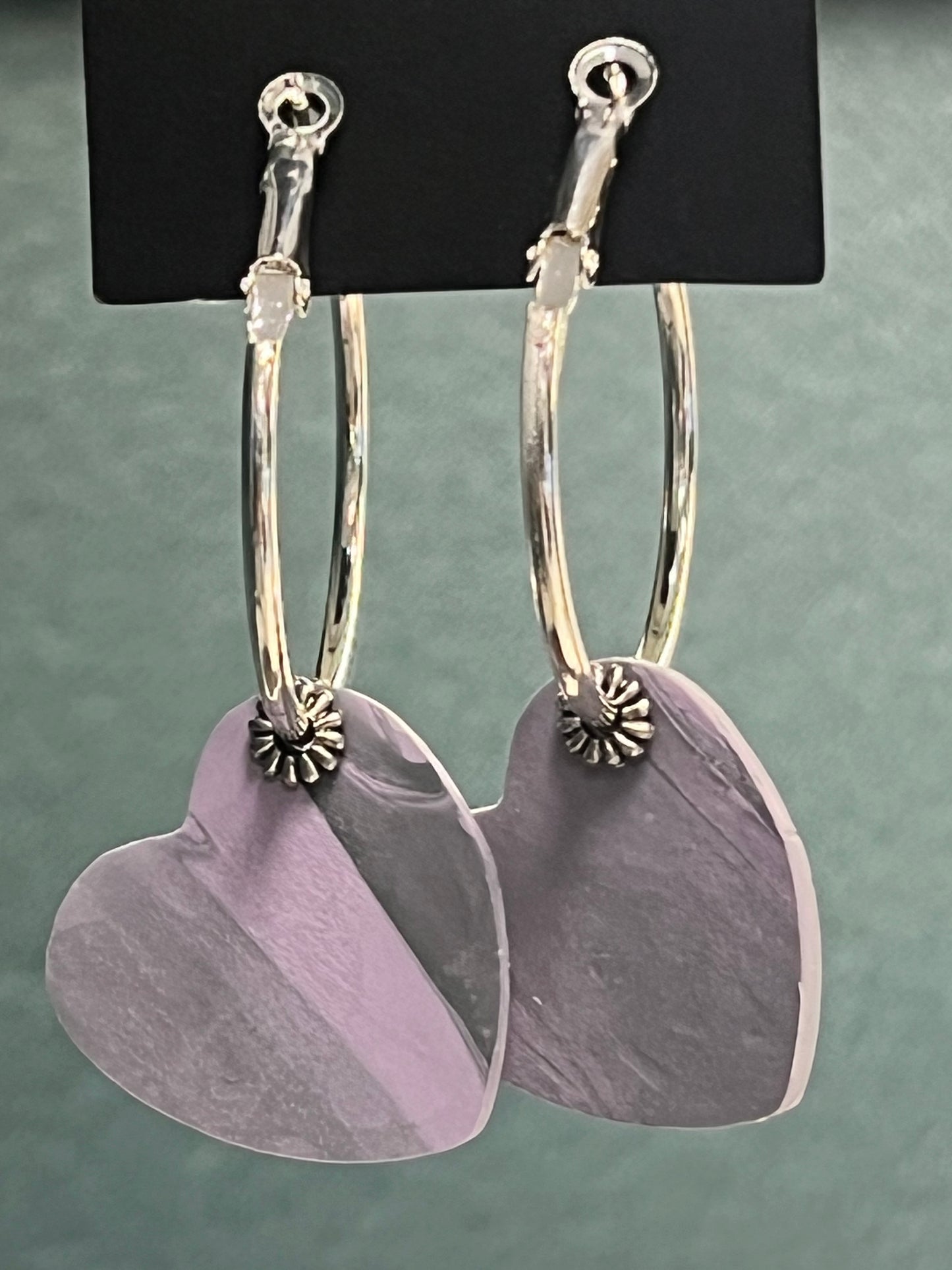 Handcrafted Heart Clay Earrings