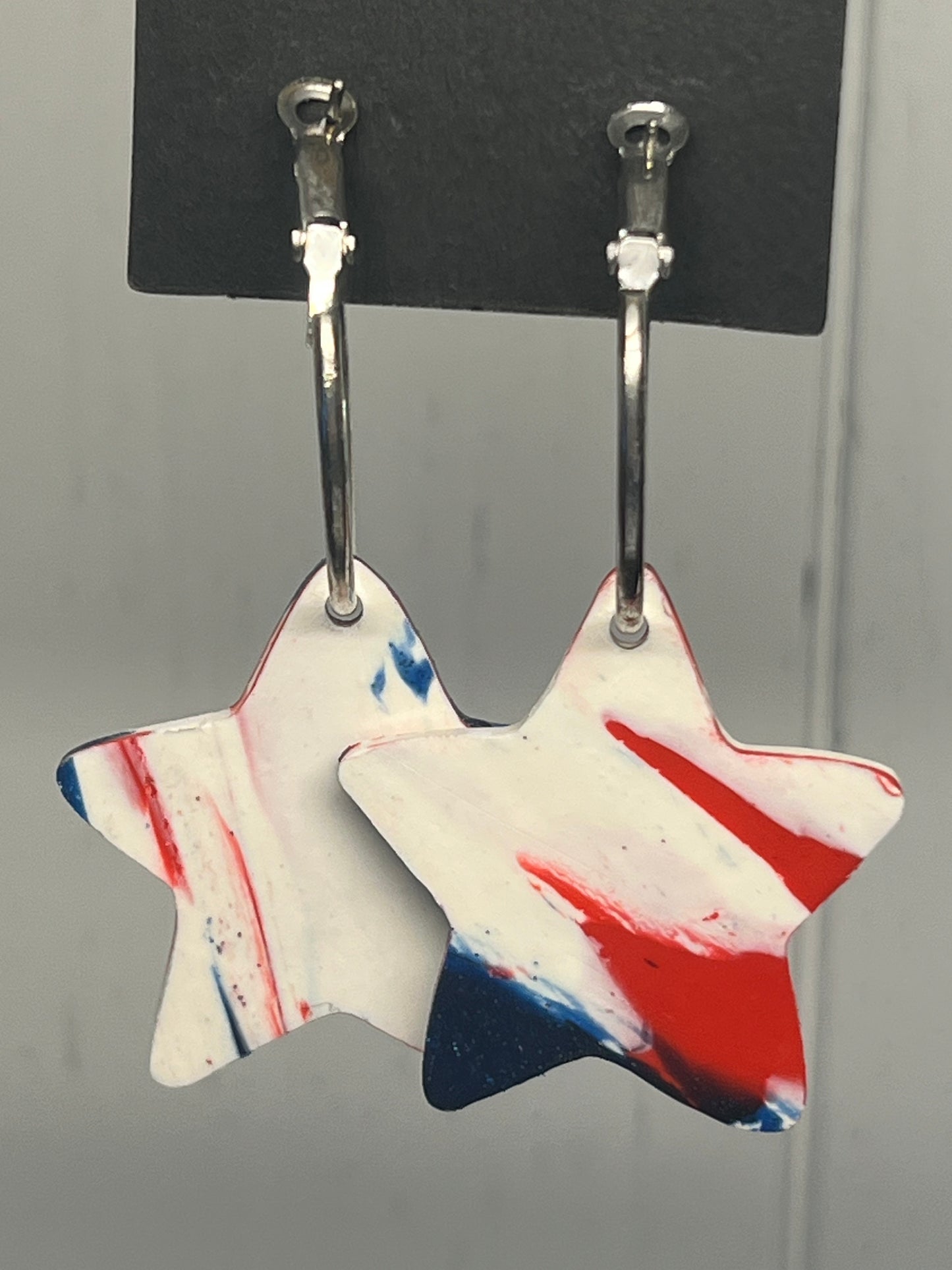 Handcrafted Star Clay Earrings