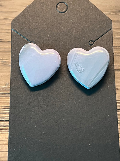 Handcrafted Heart Clay Earrings