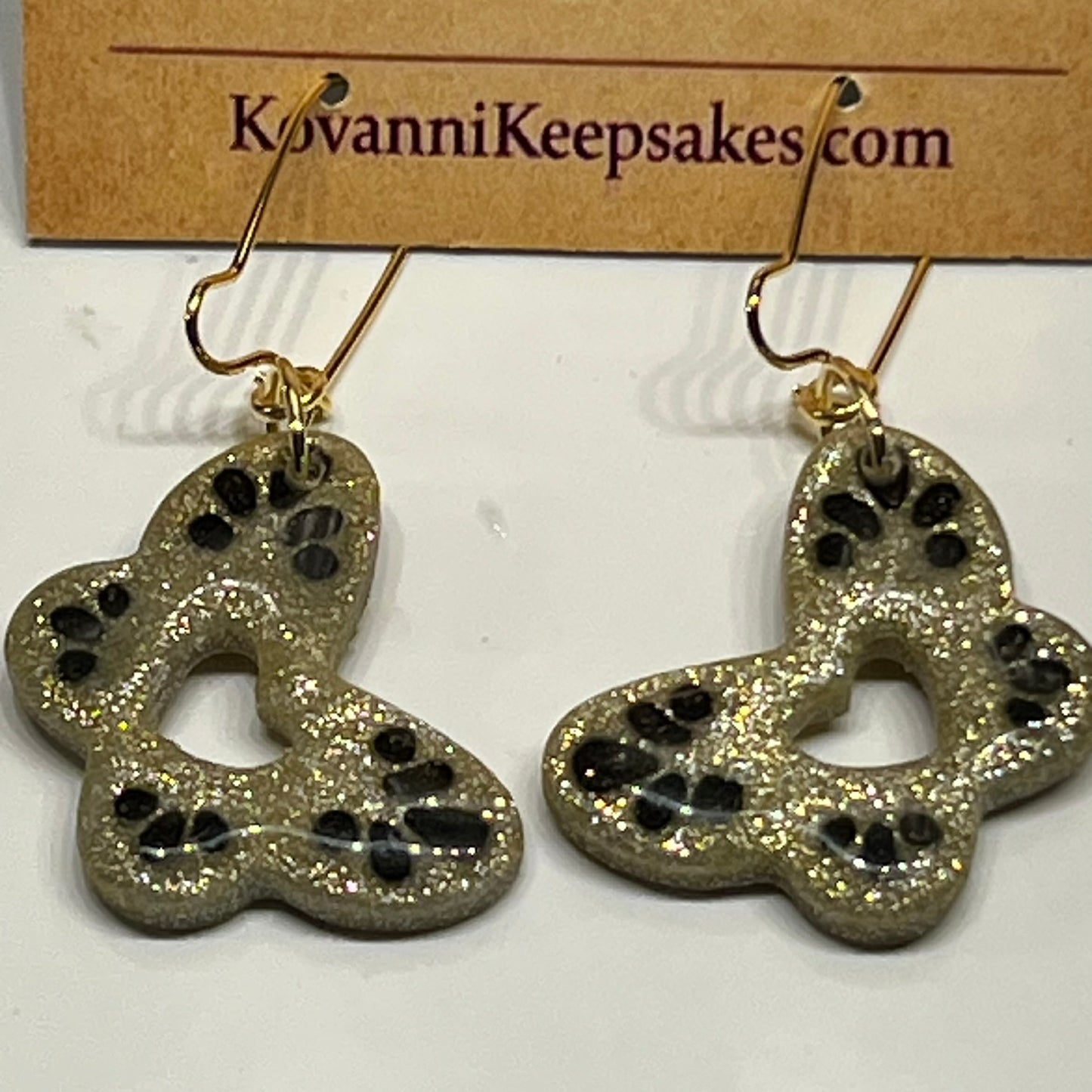 Glitter Butterfly Dangles